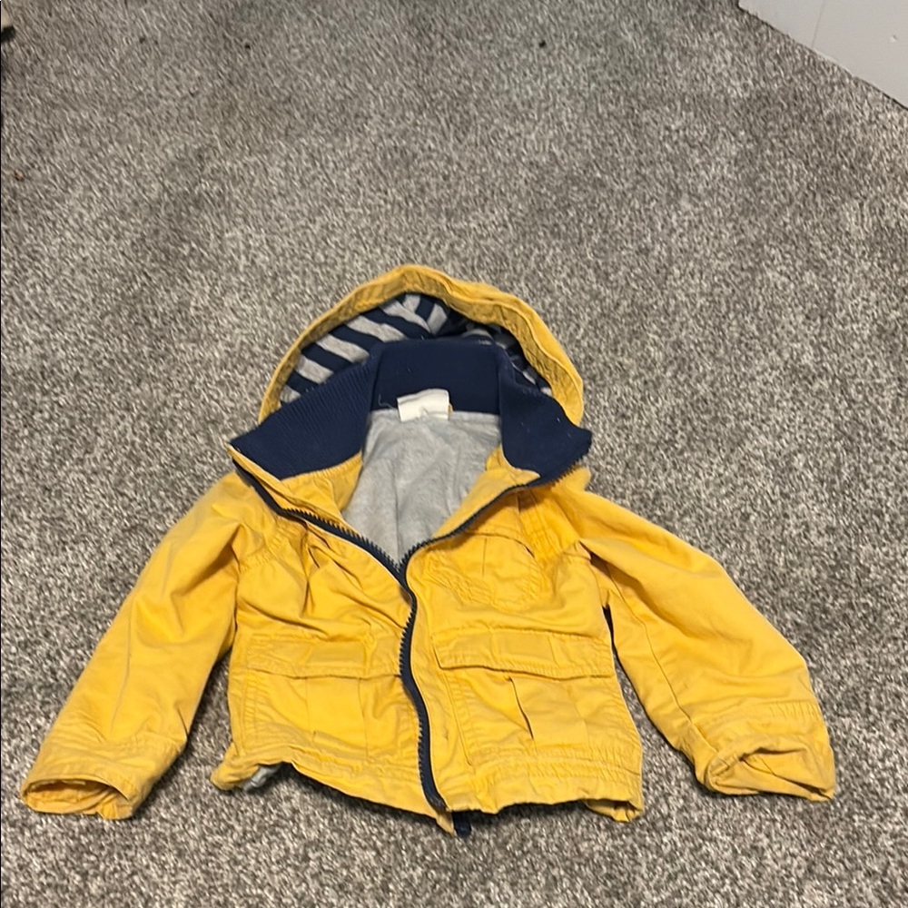 Crazy 8 Yellow and Blue Raincoat with Hood
